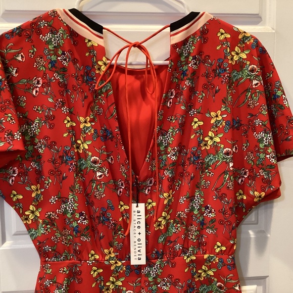 Alice and Olivia red floral dress - Picture 5 of 8